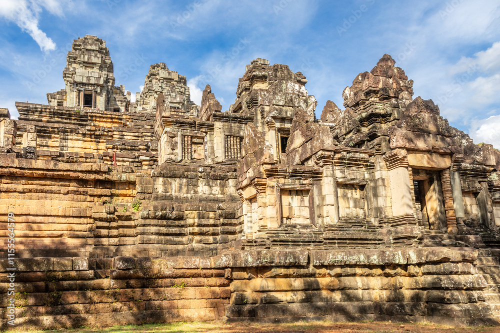 Ancient hindu Ta Keo khmer Shiva temple walls and towers, Angkor, Siem Reap, Cambodia Ancient hindu Ta Keo khmer Shiva temple walls and towers, Angkor, Siem Reap, Cambodia