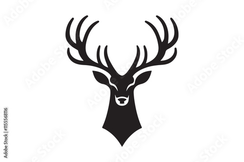 Deer head silhouette vector artwork 31.eps photo