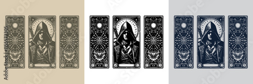fierce assassin playing card tattoo design