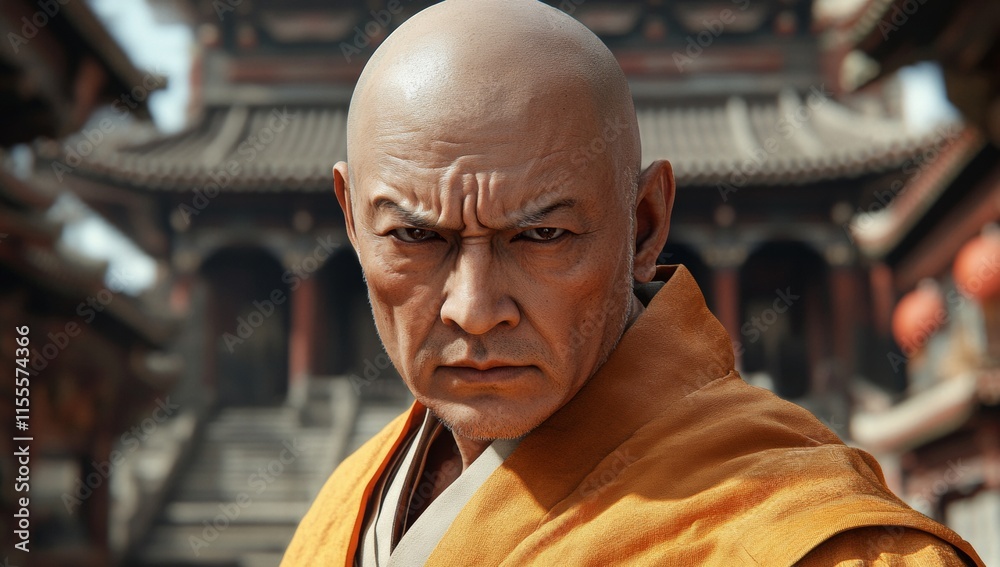 Stern Gaze of a Shaolin Monk Stern Gaze of a Shaolin Monk