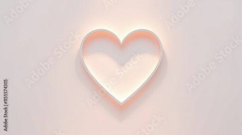 heart symbol on the wall as a romantic and decorative Valentine design