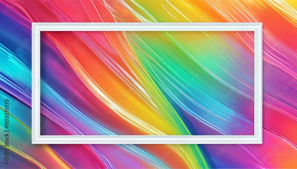 Obraz premium Colorful background with square frame