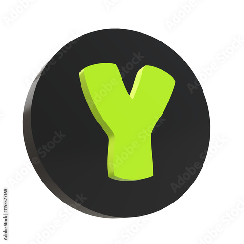 3D Letter Y Design ini an Elegant Circel