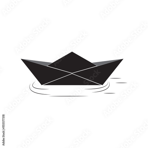 PAPER BOAT SILHOUETTE ICON