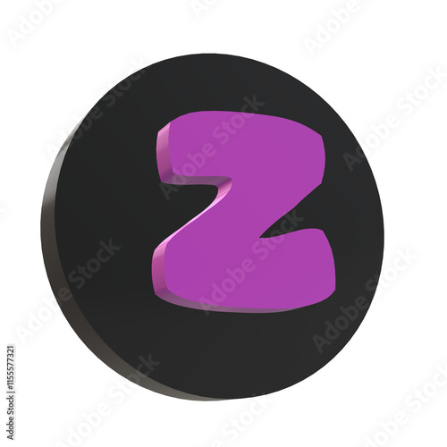 3D Letter Z Design ini an Elegant Circel
