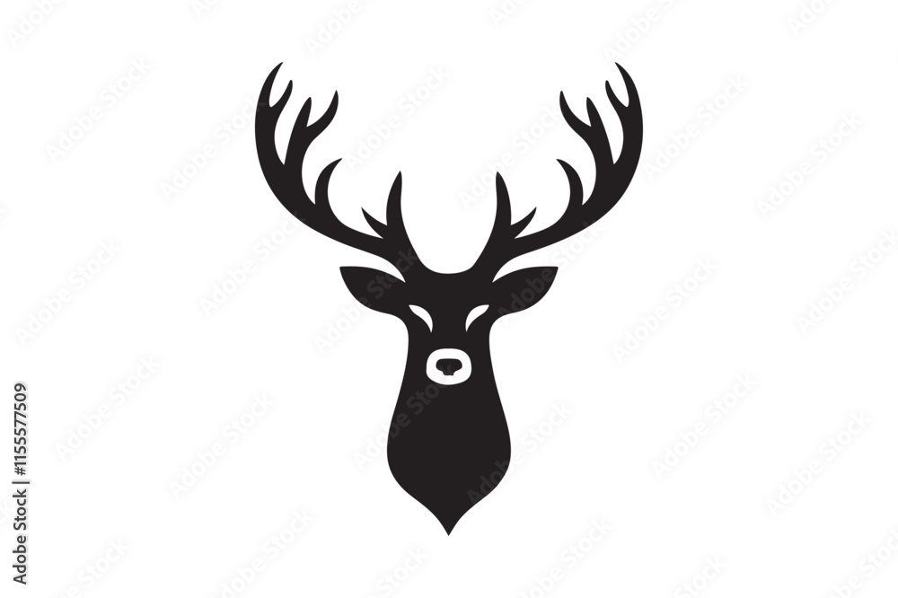 Deer head silhouette vector artwork Deer head silhouette vector artwork