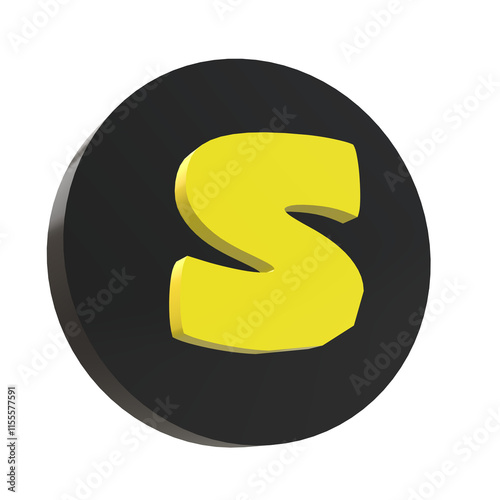 3D Letter S Design ini an Elegant Circel photo