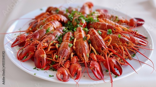 large plate of crayfish