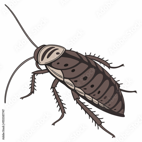 A digital product featuring the Madagascar hissing cockroach, showcasing its unique appearance and behavior.