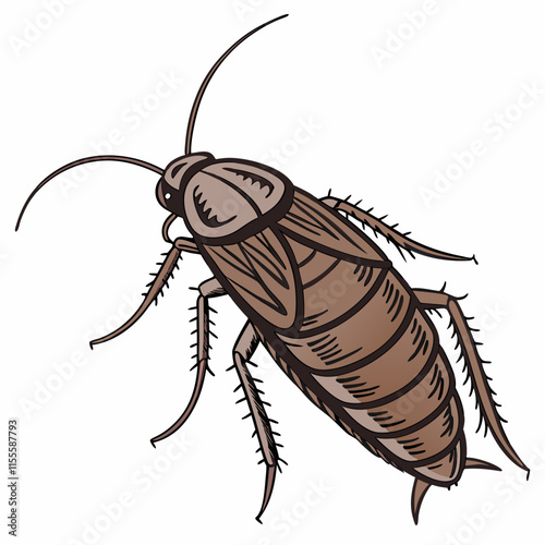 A digital product featuring the Madagascar hissing cockroach, showcasing its unique appearance and behavior.