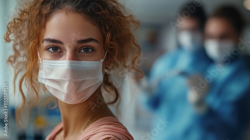 Smiling healthcare professional prepares vaccine with syringe at clinic