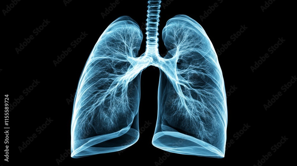 Human lungs x-ray. Abstract illustration. Health, Respiratory system health concept, Generative Ai. Human lungs x-ray. Abstract illustration. Health, Respiratory system health concept, Generative Ai.