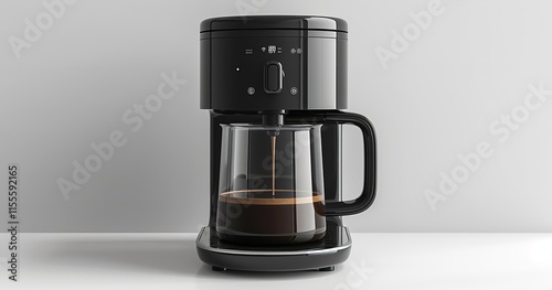 A coffee maker with a solid white background, Generative Ai.