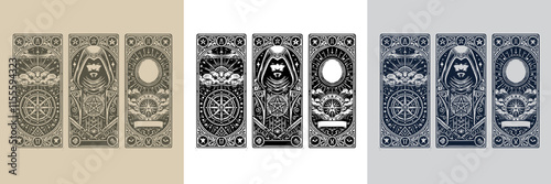 vintage assassin playing card tattoo design