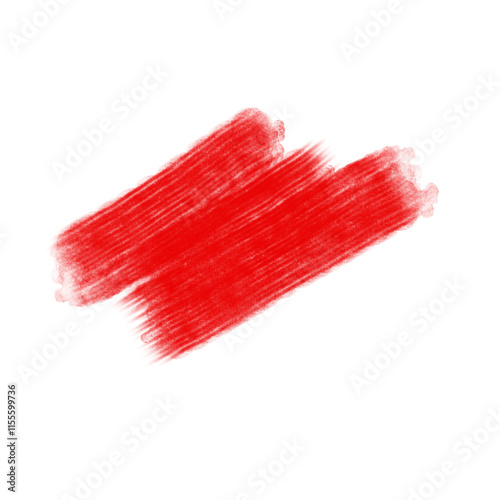 Red Brush Stroke Graphic Design Element