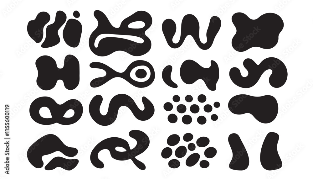 Minimal Organic Vector Shapes for Graphic Designers