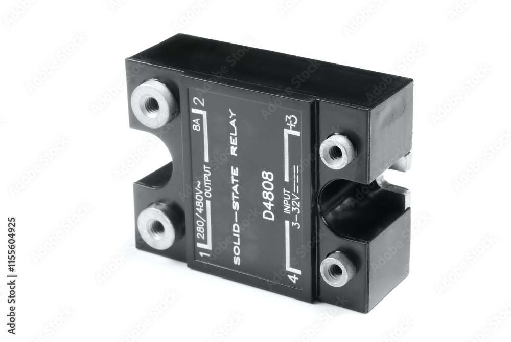 Obraz premium High power solid state relay on white background