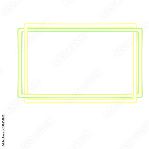 Neon line square frame 