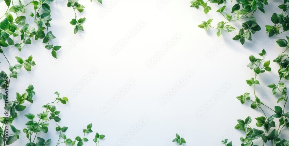 Green leaves frame on white background. (3) Green leaves frame on white background. (3)
