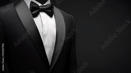 Business man black suit and tie