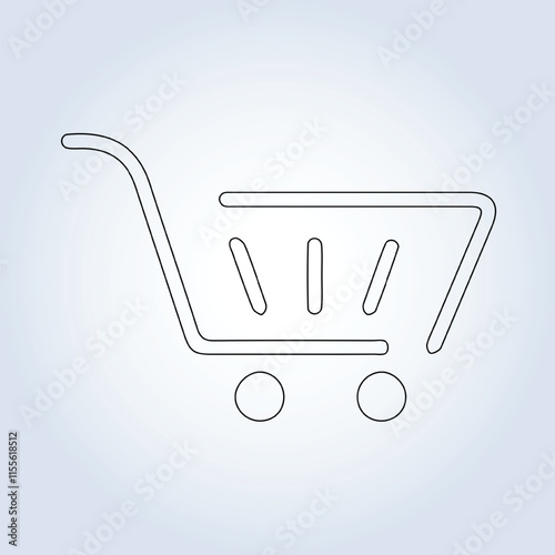 Cart outline icons, symbols, modern signs, linear pictograms, vector art