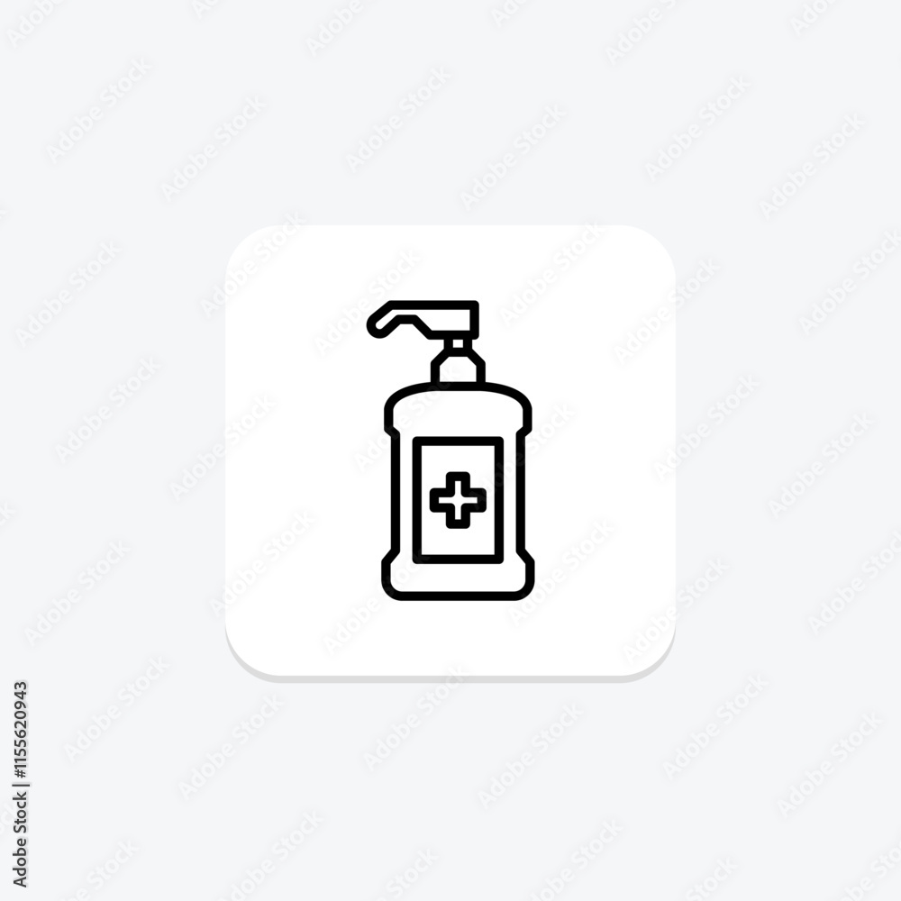 Antiseptic line icon , vector, pixel perfect, illustrator file Antiseptic line icon , vector, pixel perfect, illustrator file