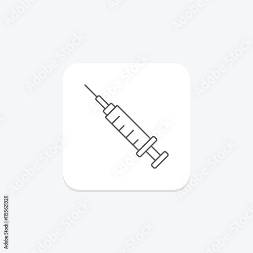 Syringe thinline icon , vector, pixel perfect, illustrator file