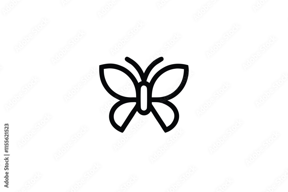 Butterfly Mascot logo vector on white background Butterfly Mascot logo vector on white background
