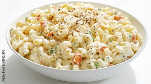 Creamy Macaroni Salad with Parmesan Shavings