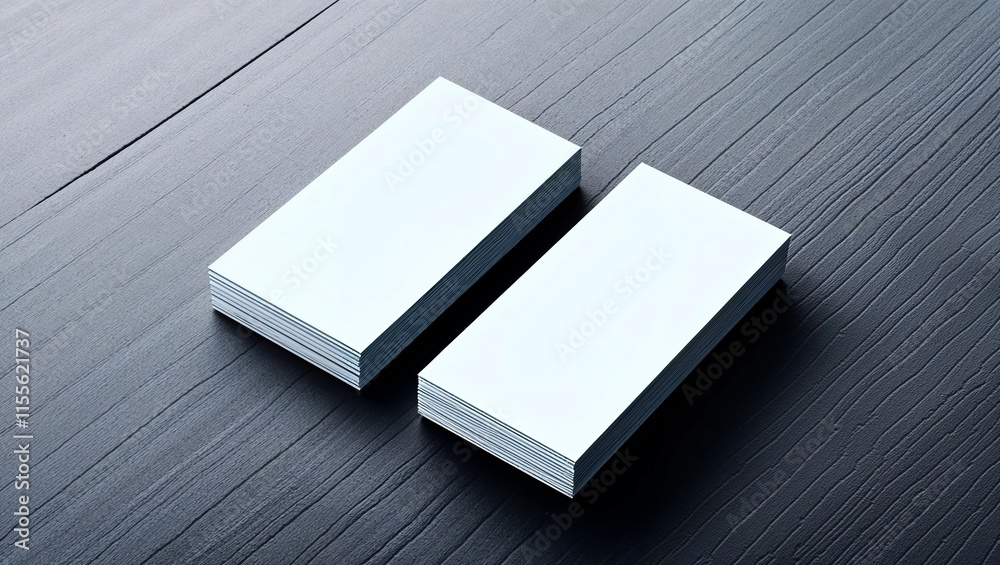 Fototapeta premium blank business cards on grey background,texte & logo 