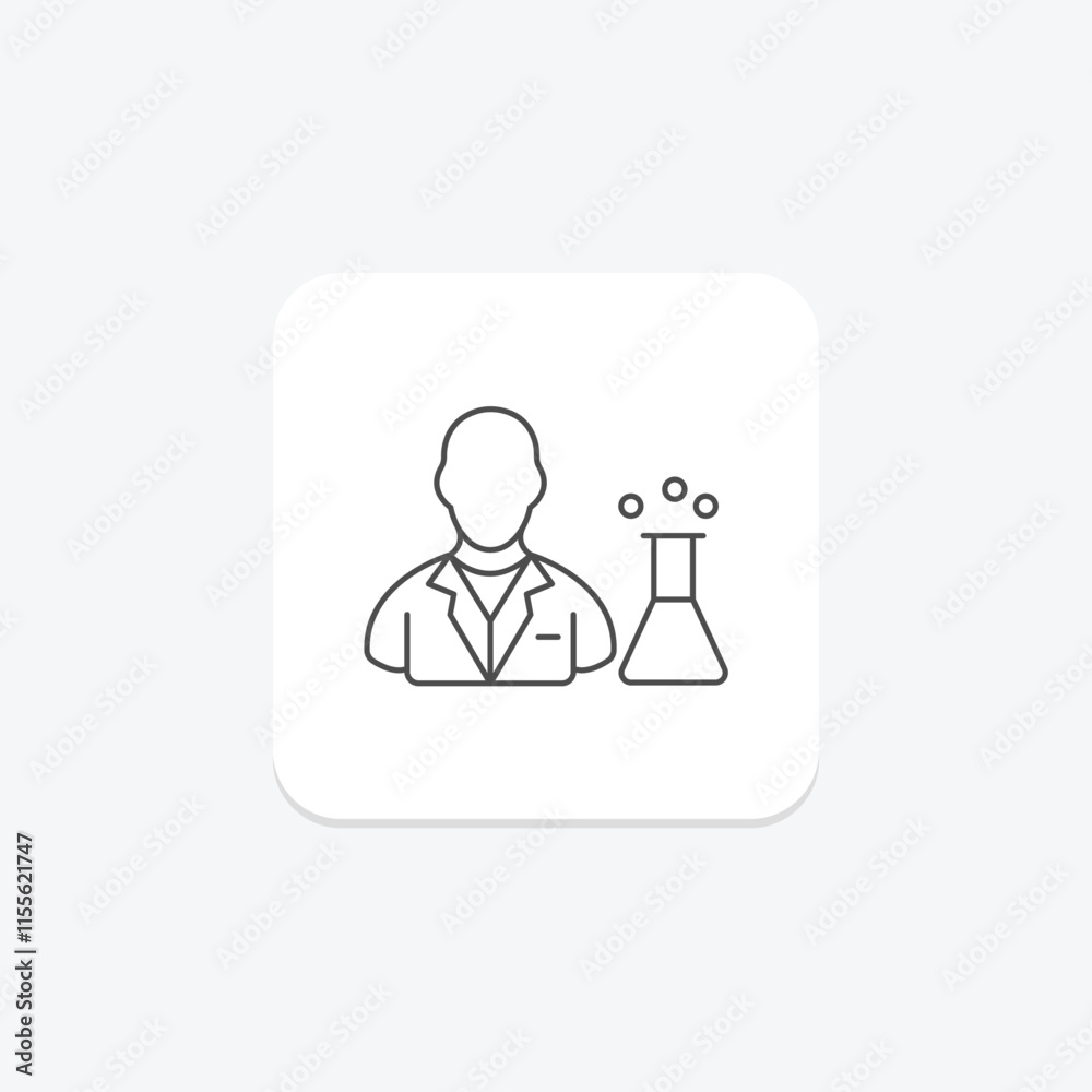 Laboratory thinline icon , vector, pixel perfect, illustrator file Laboratory thinline icon , vector, pixel perfect, illustrator file