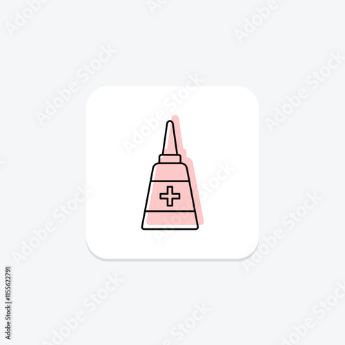 Decongestant color shadow thinline icon , vector, pixel perfect, illustrator file