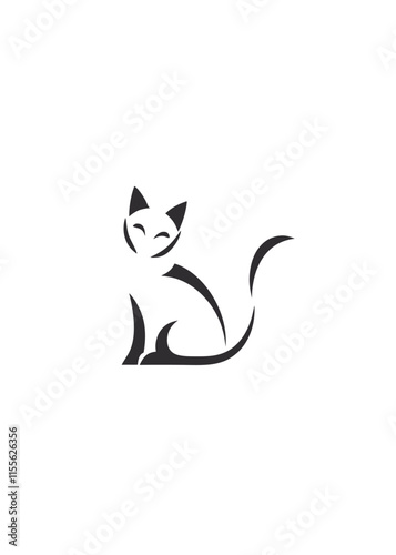 Wallpaper Mural Cat Mascot logo vector on white background Torontodigital.ca