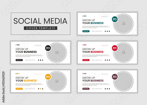 Digital marketing facebook cover web banner template