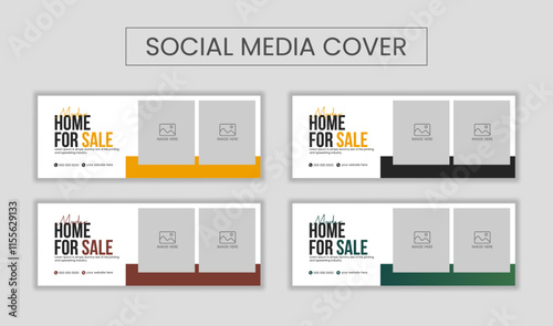 Real estate web banner and social media banner facebook cover template