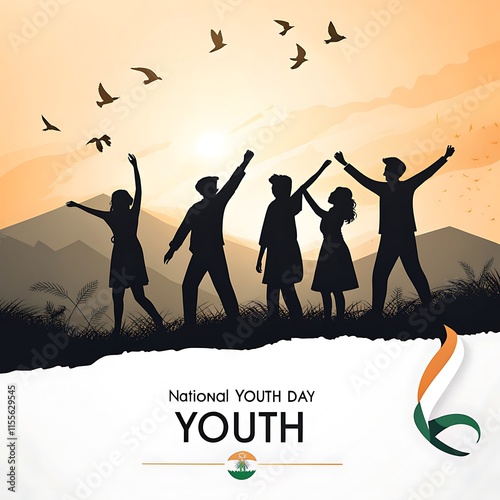 national youth day on 12th january, Poster, Banner, Story.  national youth day, photo