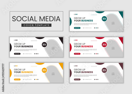 Digital marketing facebook cover web banner template