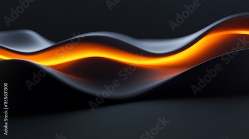 A blaze of flames flowing upward with elegant curvature on a black surface