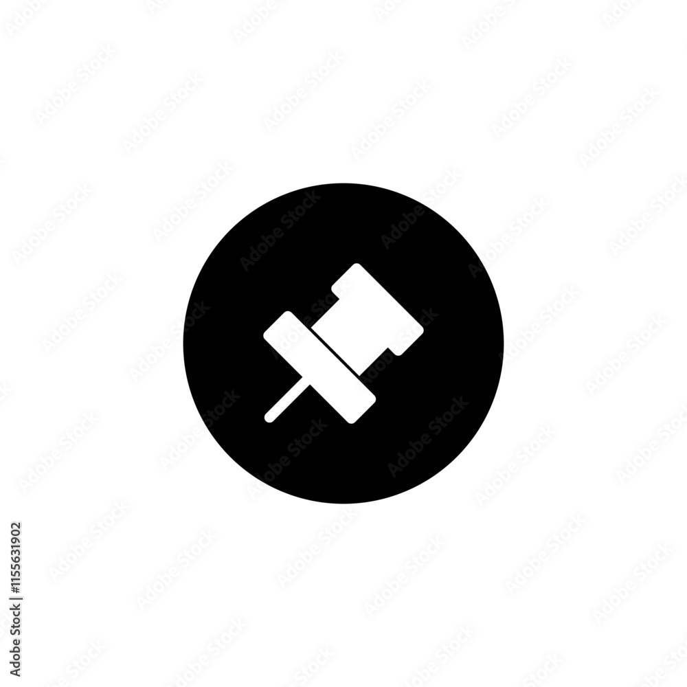 Push-pin icon vector. Push pin icon. Pin icon. Icon vector. Push-pin icon vector. Push pin icon. Pin icon. Icon vector.