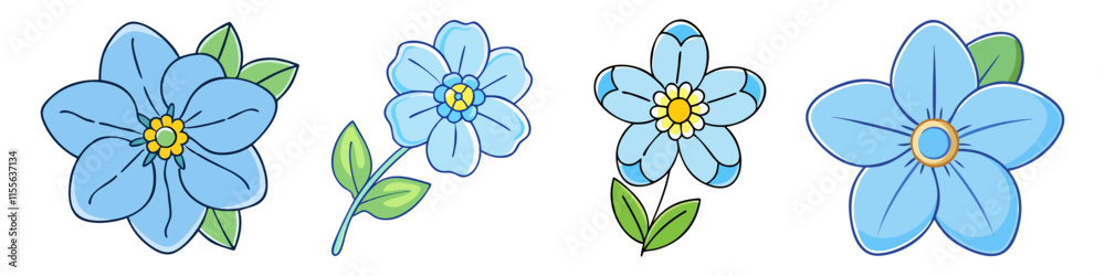 forget me not flower illustration, flower vector art, flower icon - Minimalistic flat illustration of forget me not flower flower, perfect for icons, logos, and floral-themed designs.
forget me not flower illustration, flower vector art, flower icon - Minimalistic flat illustration of forget me not flower flower, perfect for icons, logos, and floral-themed designs.