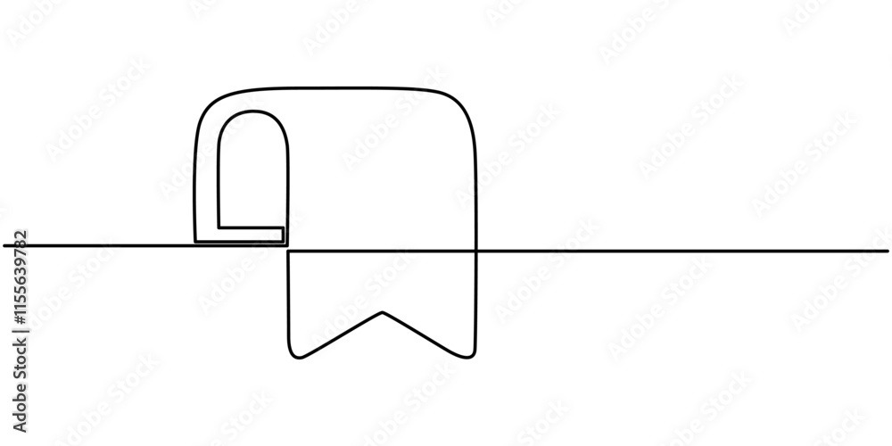 A single-line drawing of a bookmark. Continuous line bookmark icon. One line icon, Bookmark icon in continuous line drawing style. Line art of bookmark symbol. Vector illustration. Abstract background A single-line drawing of a bookmark. Continuous line bookmark icon. One line icon, Bookmark icon in continuous line drawing style. Line art of bookmark symbol. Vector illustration. Abstract background
