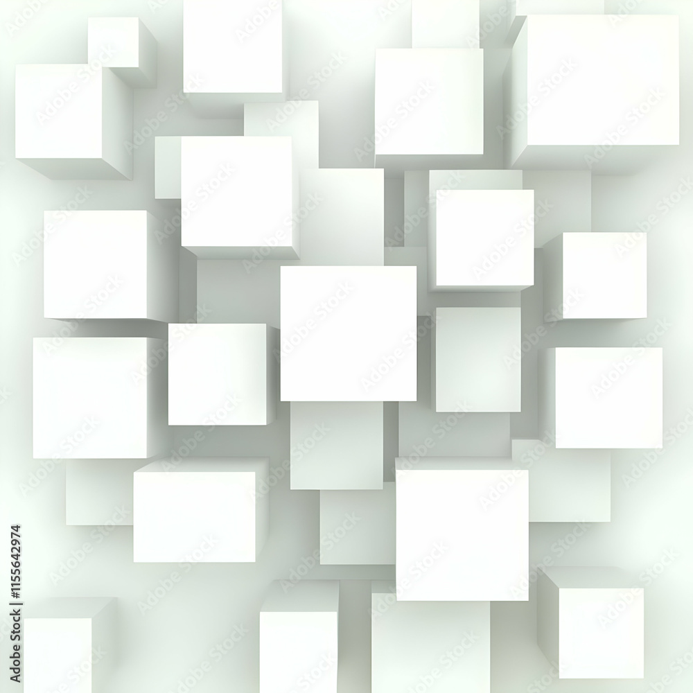 White Cube 3D Abstract Background White Cube 3D Abstract Background