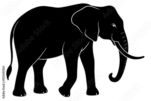 Elephant Animal Silhouette Vector Design