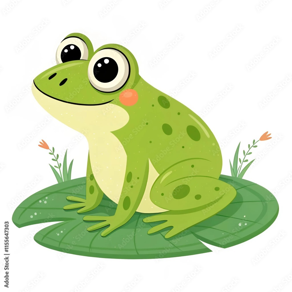 Fototapeta premium frog on a leaf