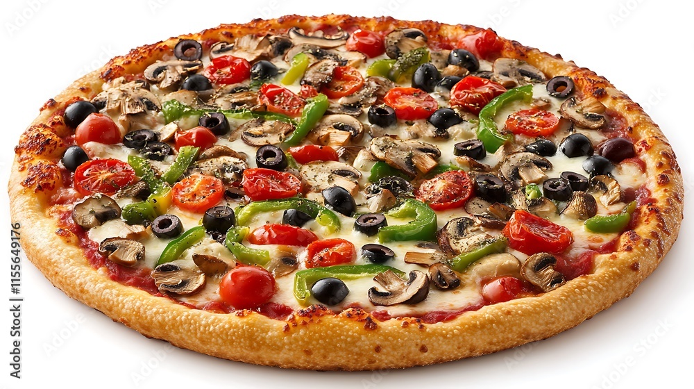 Close up of pizza with salami and olives Close up of pizza with salami and olives