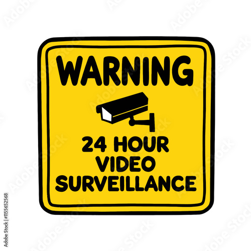 Warning 24-Hour Video Surveillance Sign