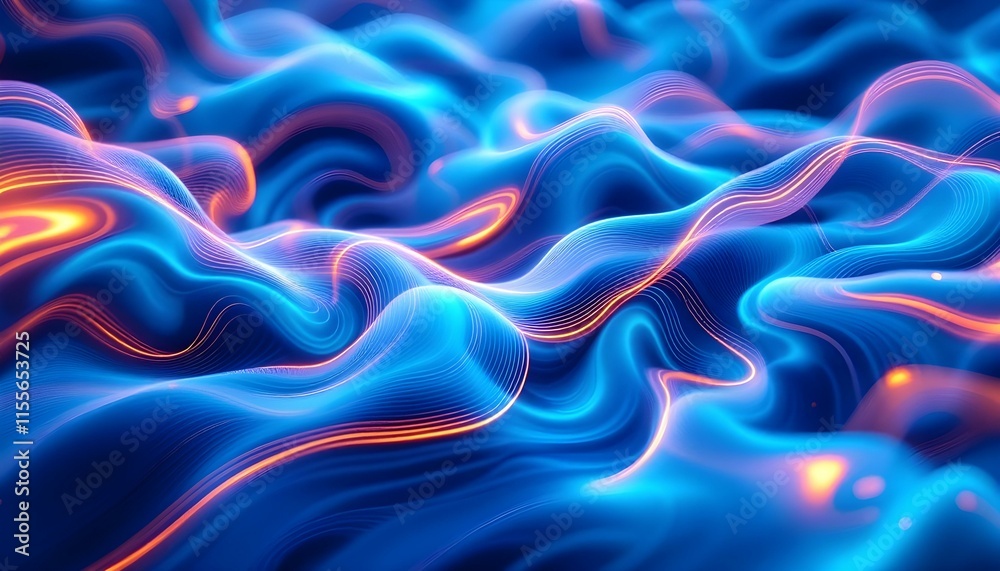 Flowing Organic Shapes with Dynamic Lines