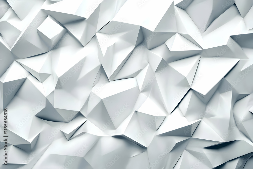 White 3D Abstract Geometric Background White 3D Abstract Geometric Background