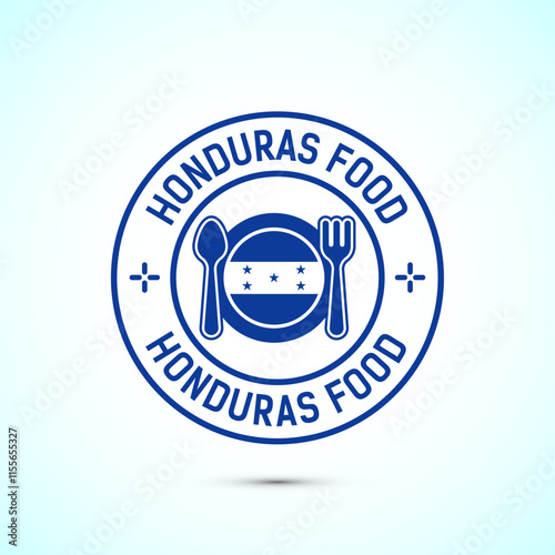 Honduras food icon badge with flag, suitable for restaurant business