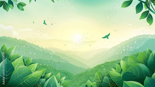 Nature and Eco website header or banner set